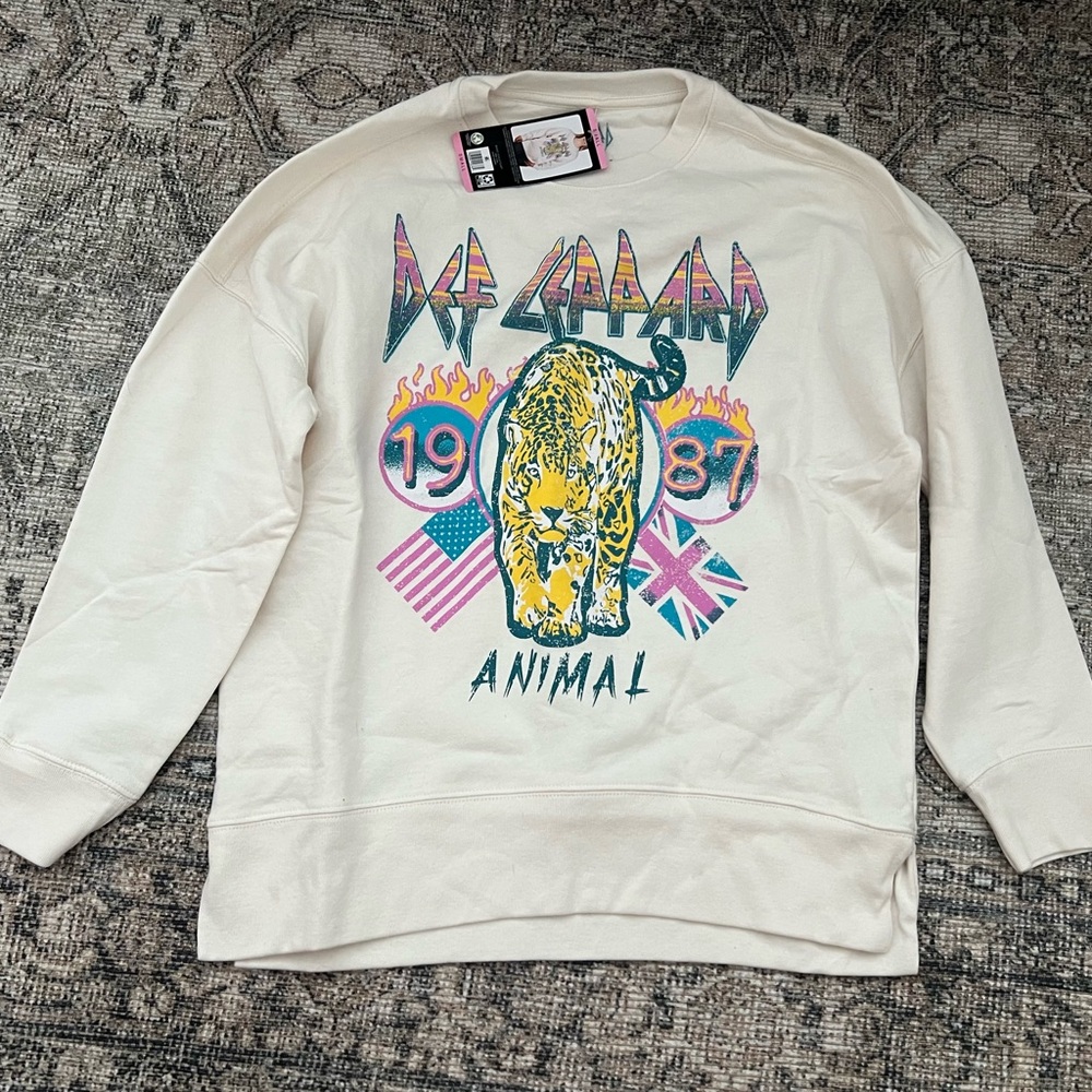 Cream Def Leppard Sweater